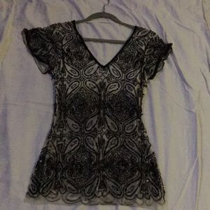 Sequined top.